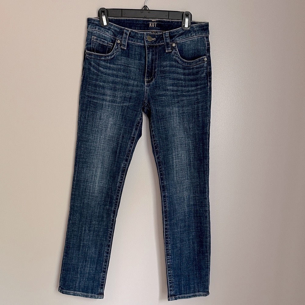 KUT from the Kloth Dark Wash Straight Leg Jeans